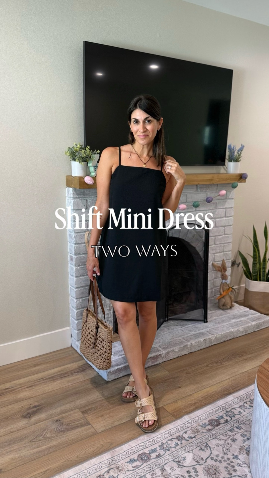 Shift mini dress. Old navy style. Easter outfit idea. 

#LTKgrwm #LTKSeasonal #LTKSaleAlert