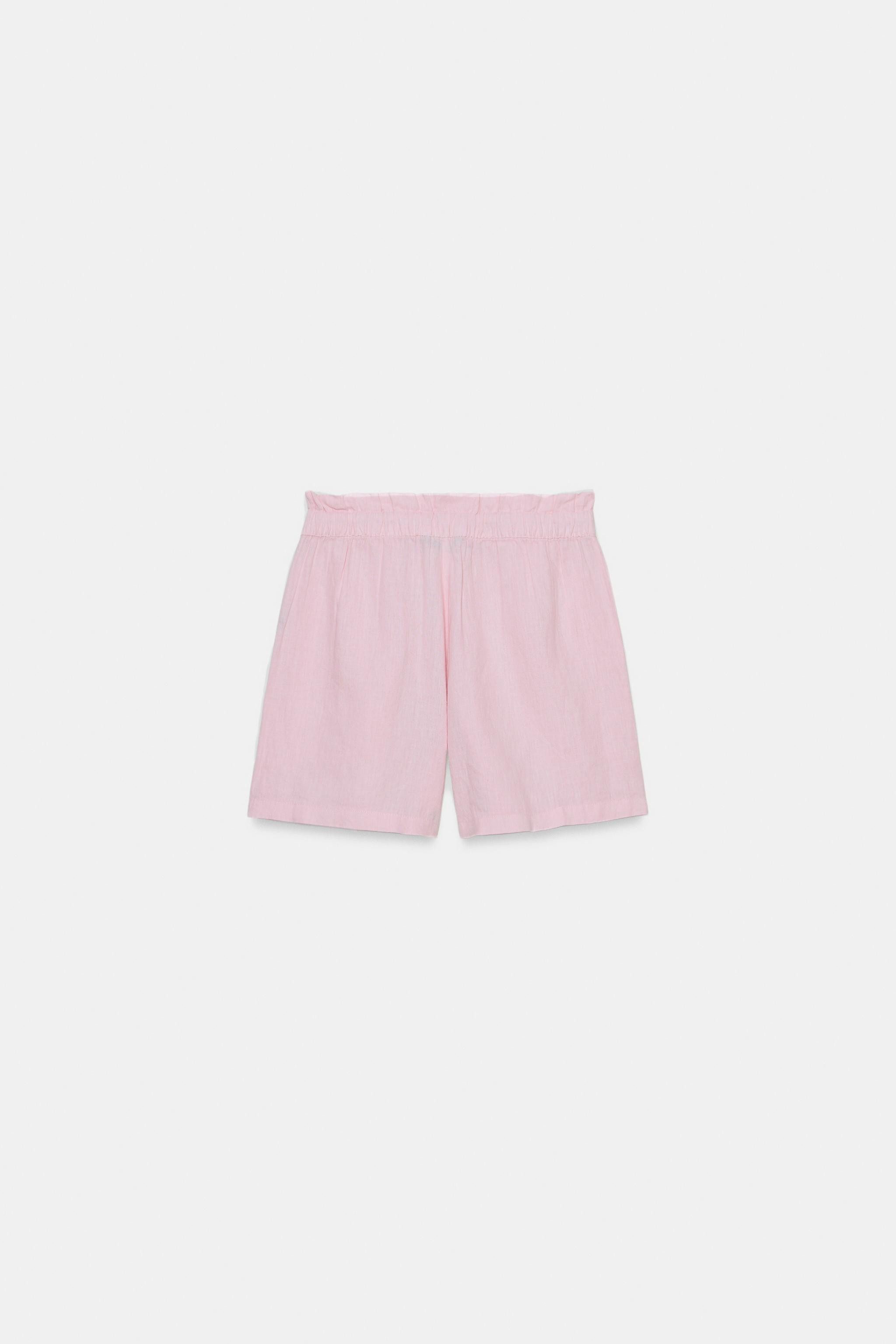 ZW COLLECTION LINEN SHORTS | Zara UK