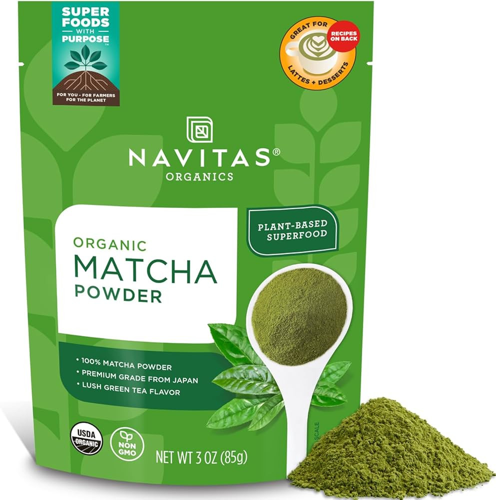 Navitas Organics Matcha Powder, 3 oz. Bag, 85 Servings — Premium Culinary Grade, Organic, Non-G... | Amazon (US)