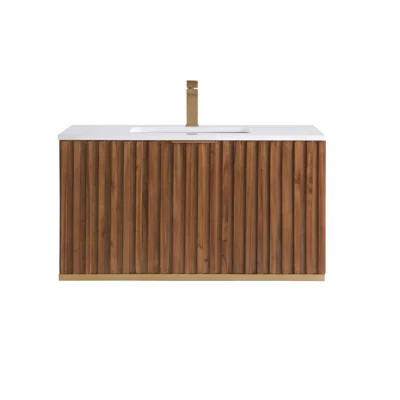 Terra 36" Wall-Mounted Single Bathroom Vanity Set | Wayfair North America