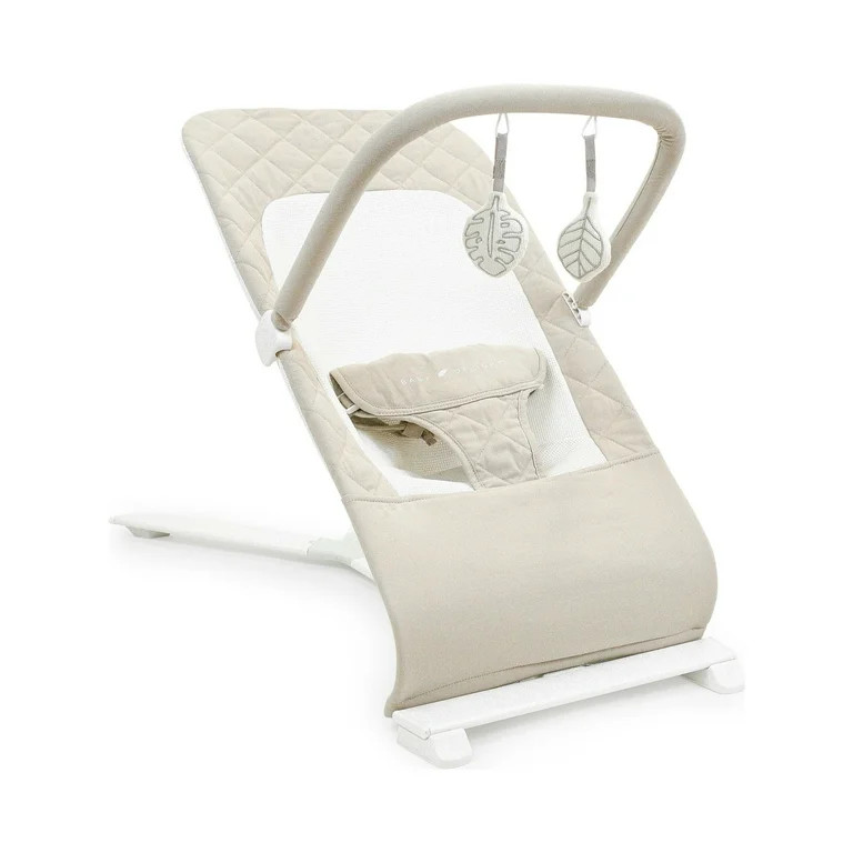 Baby Delight Alpine Deluxe Portable Baby Bouncer, for Infants 0-6 Months, Organic Oat | Walmart (US)