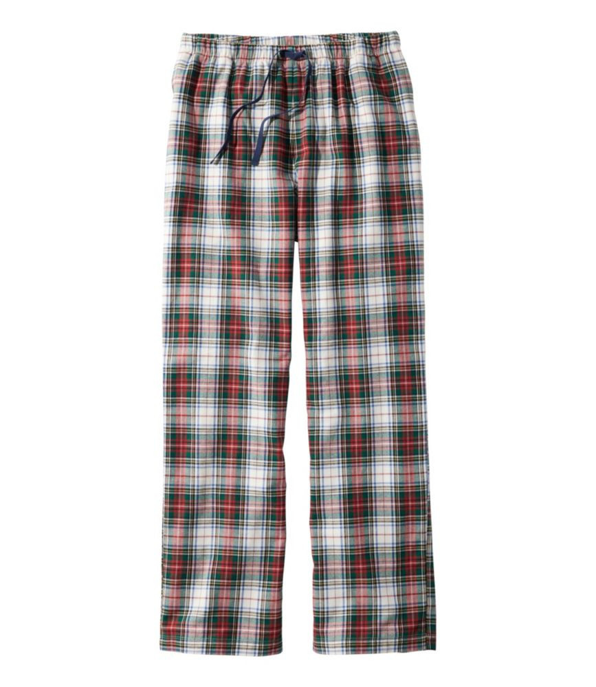 Women's L. L.Bean Flannel Sleep Pants, Plaid Pearl Plaid 1X | L.L. Bean