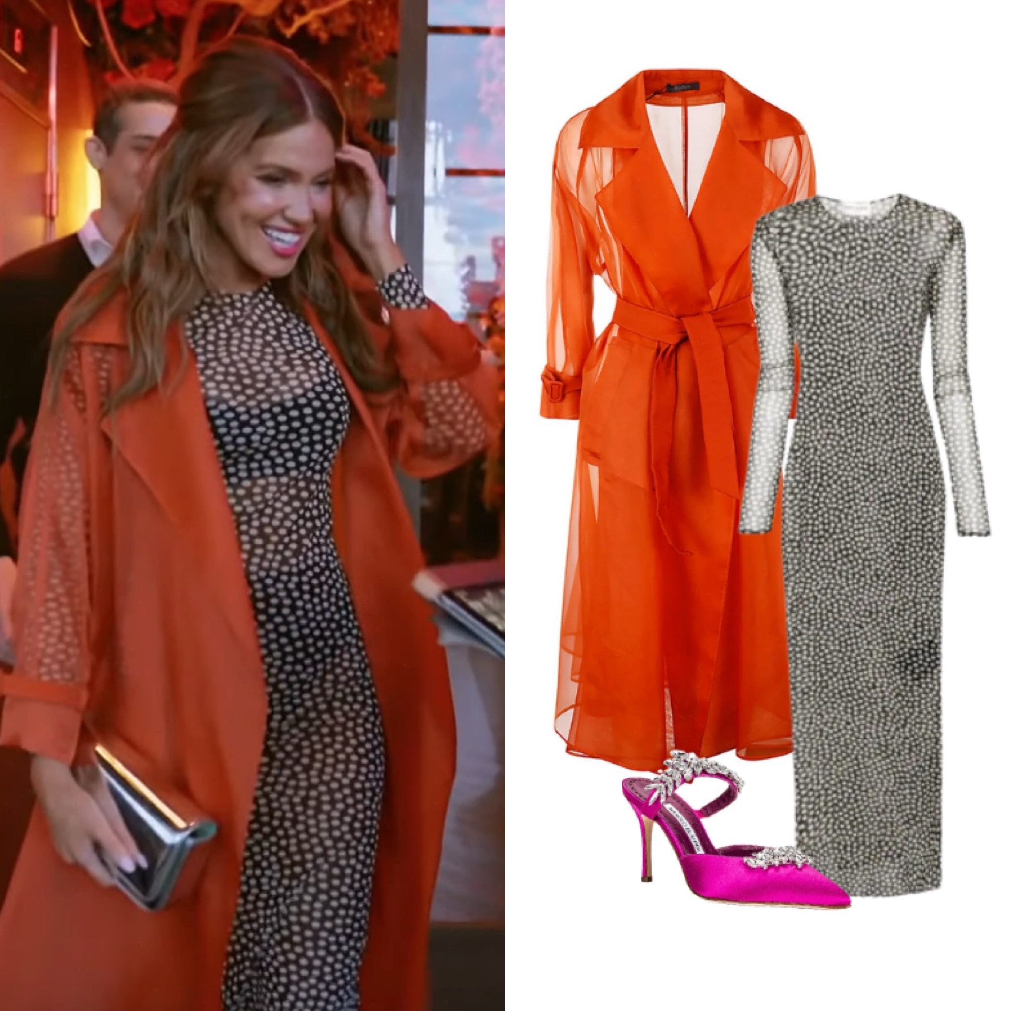 Brynn Whitfield’s Orange Sheer Coat 