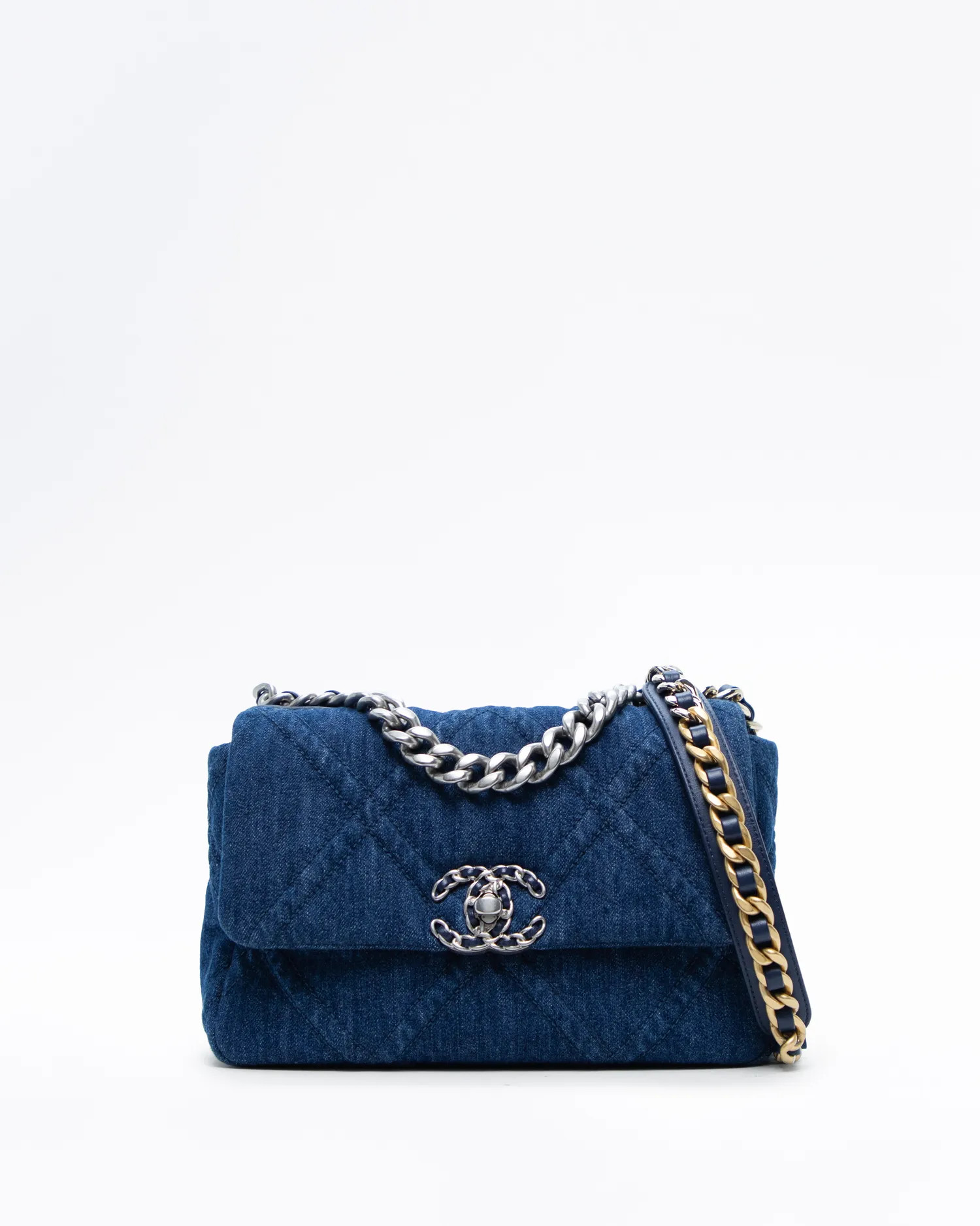 Denim Chanel 19 Flap Bag | Vivrelle