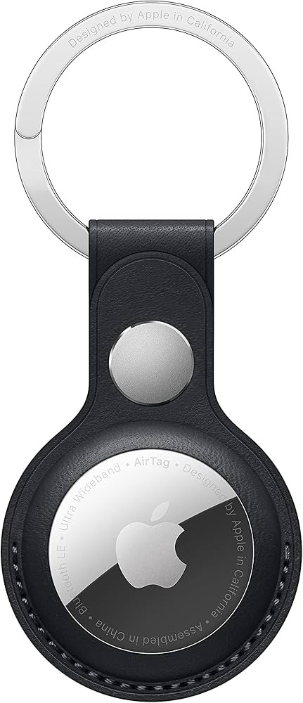 Apple AirTag Leather Key Ring - Midnight | Amazon (US)