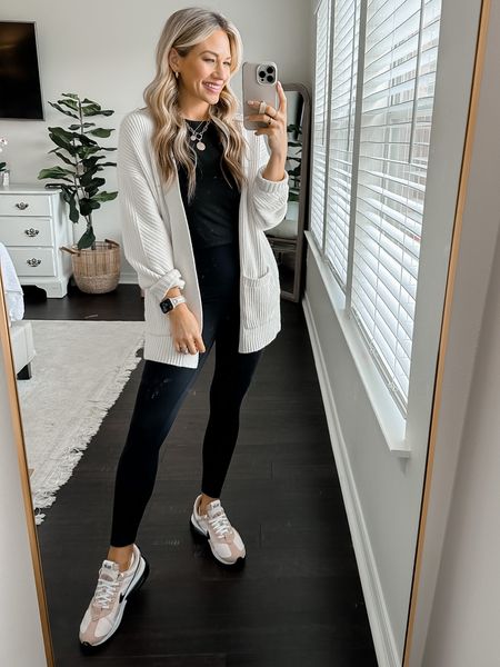 Wearing a small in Amazon tank, xs in target cardigan and xs in leggings. All run tts // Nike air max pre day sneakers suggest sizing up  // use code FNLFAM for $10 off 

Casual outfit. Casual style. Ootd. Everyday style. Errands outfit. 

#LTKFind #LTKSeasonal #LTKshoecrush