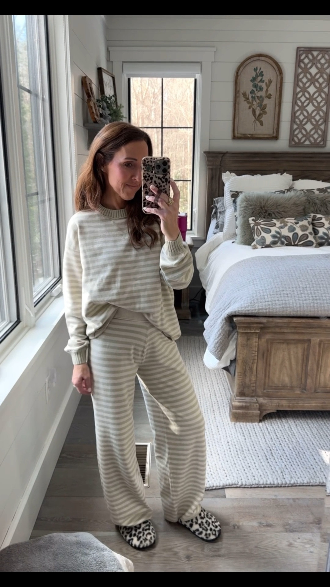 Stripe loungewear matching set. Could also wear out & about. 
Both XS. 

#LTKOver40 #LTKSaleAlert #LTKSeasonal