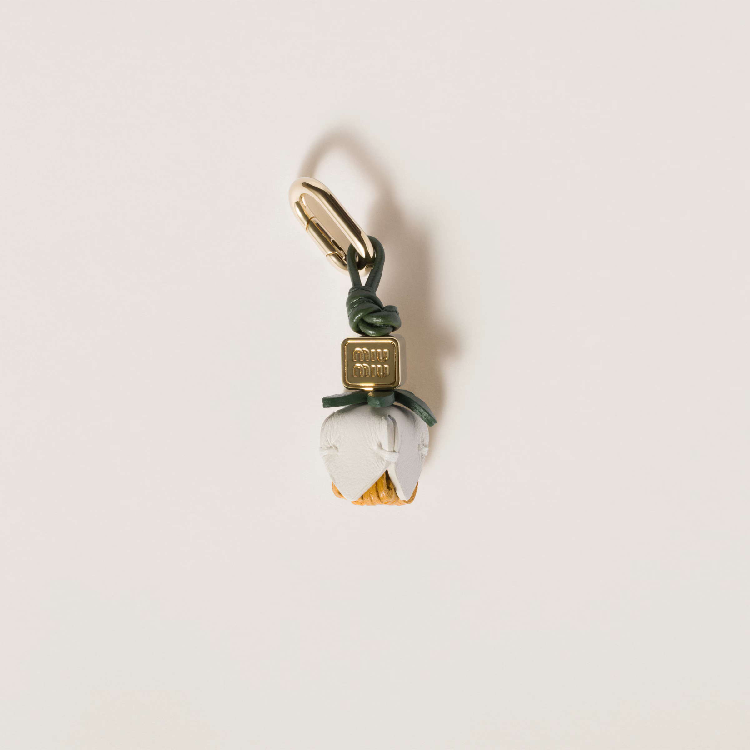 Chalk White/black Leather Micro Trick | Miu Miu | Miu Miu US