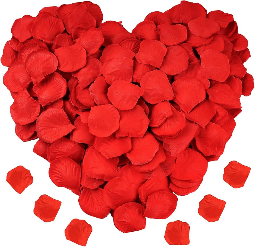 1200 PCS Artificial Silk Rose Petals Decoration for Romantic Night, Wedding, Event, Party, Valent... | Amazon (US)