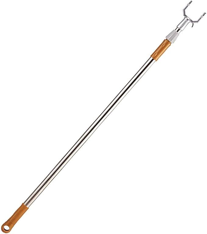 Amazon.com: Flesser Long Reach Stick Closet Pole with Hook 63" Extendable Reach Pole Reaching Pol... | Amazon (US)