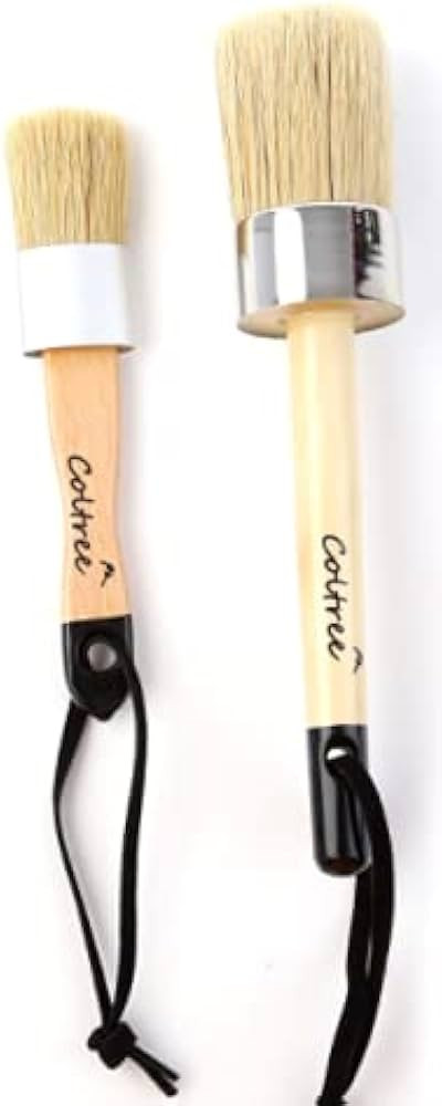 Coltree-Chalk &Wax waxes Brushes for DIY Furniture-40MM Round Soft for Painting 1Large 1 Small Na... | Amazon (US)