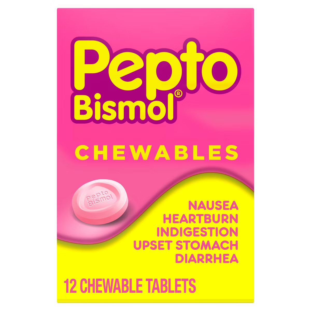 Pepto-Bismol Chewable Tablets - Original flavor - 12ct | Target