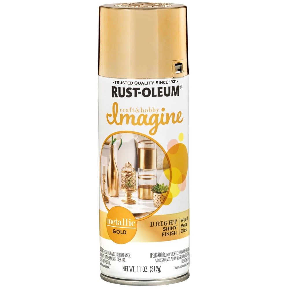 Rust-Oleum 11oz Imagine Metallic Spray Paint Gold | Target