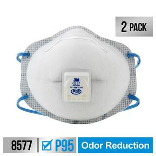 8577 P95 Paint Odor Disposable Respirator with Cool Flow Valve (2-Pack) | The Home Depot