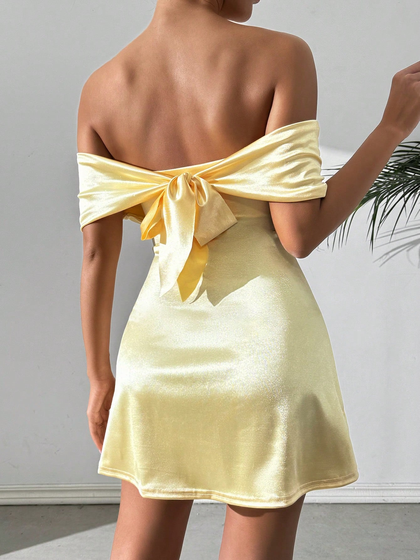 SHEIN Allurite Off-Shoulder Strapless Sexy Party Dress | SHEIN