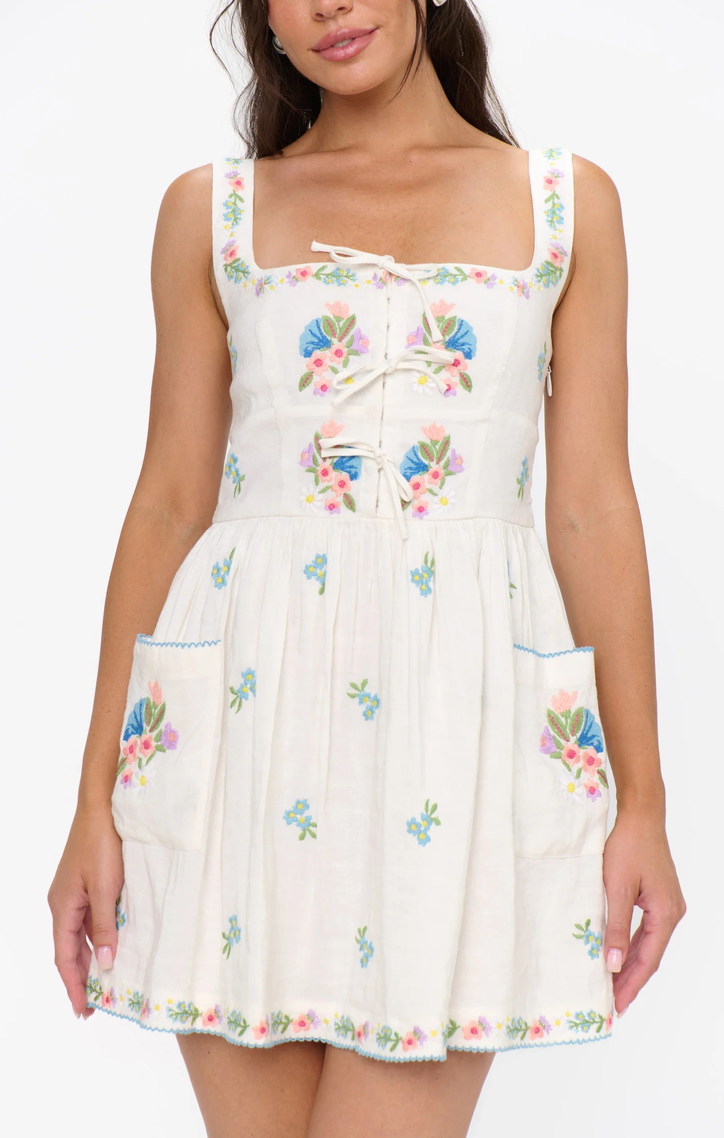 Demi Mini Dress ~ Wild Meadow Embroidery | Show Me Your Mumu