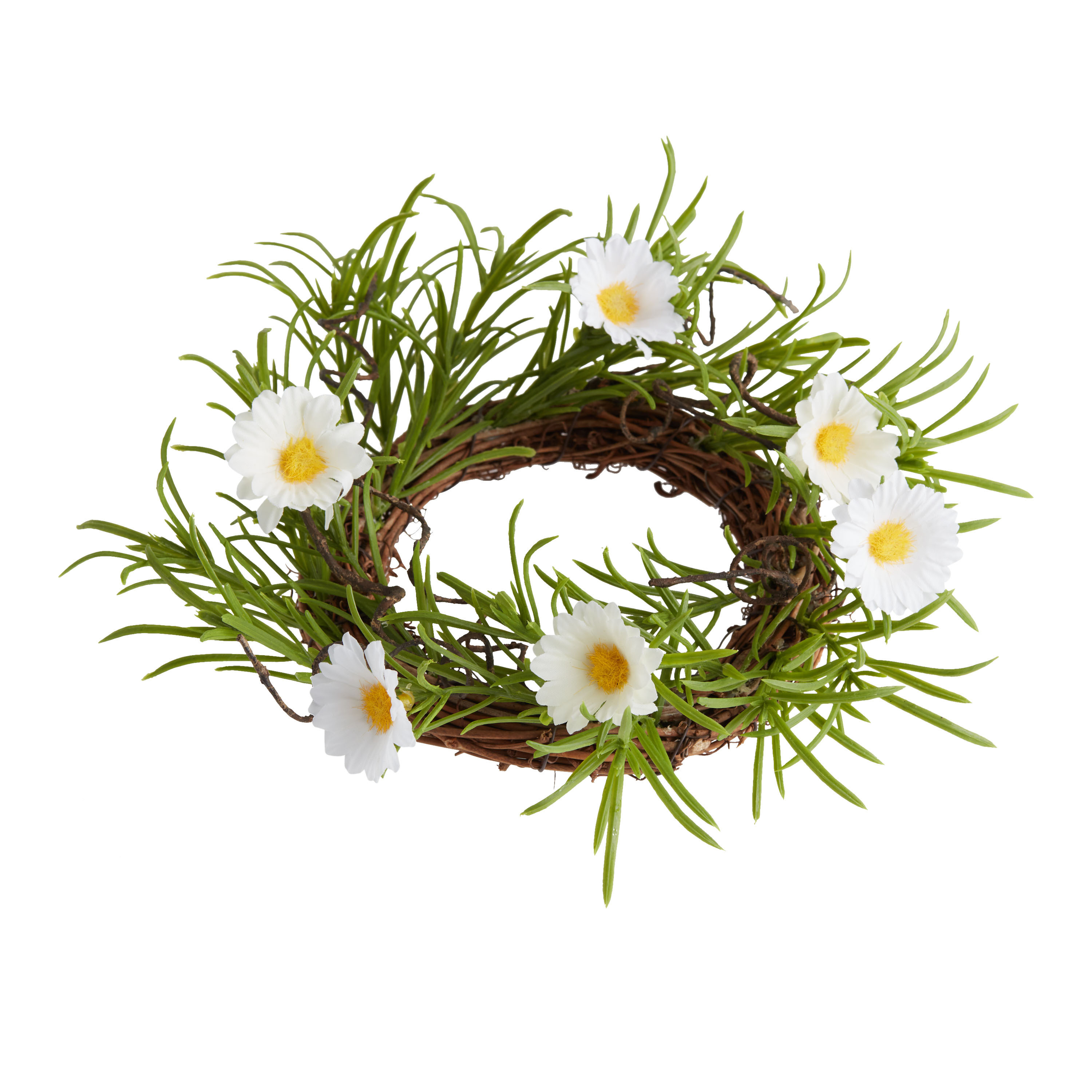 Faux Daisy Wreath Candle Ring | World Market