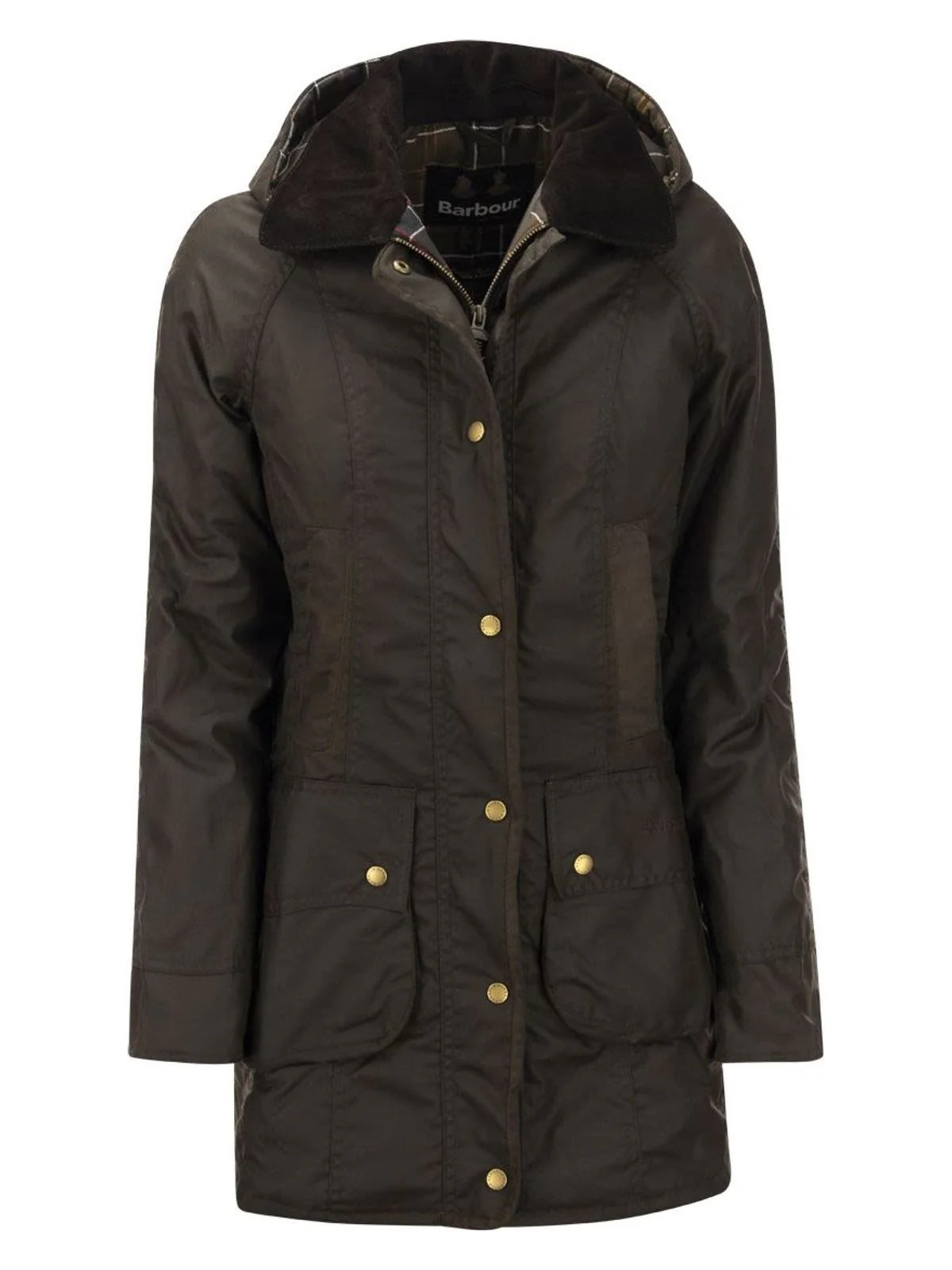 Barbour Women's Bower Wax Jacket in Olive | Size 12 | LWX0534LWX | LOZURI