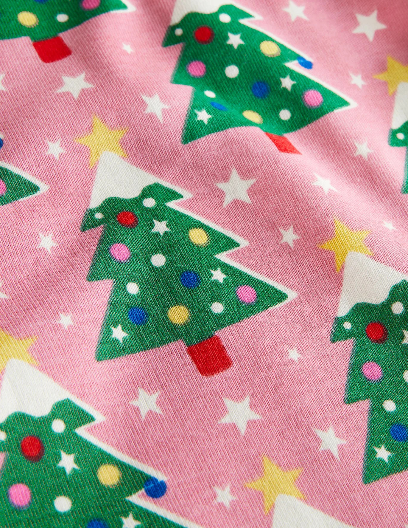 Snug Glow-In-The-Dark Pajamas - Formica Pink Christmas Trees | Boden (US)