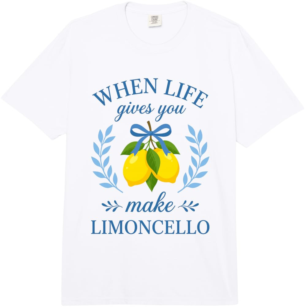 When Life Gives You Lemons Make Limoncello for Women Comfort Colors Adult Heavyweight T-Shirt | Amazon (US)