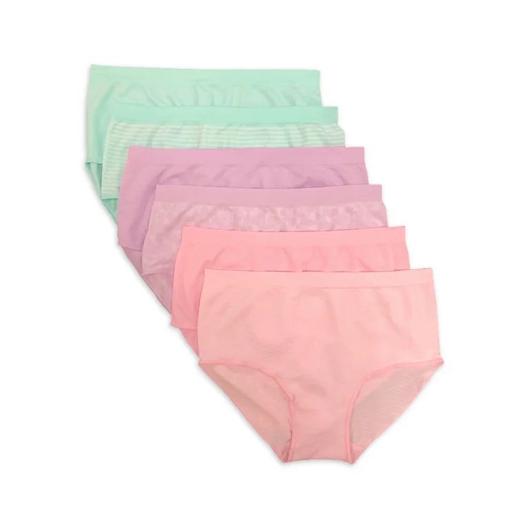 Secret Treasures Seamless Women's Brief Panties, 6-Pack - Walmart.com | Walmart (US)