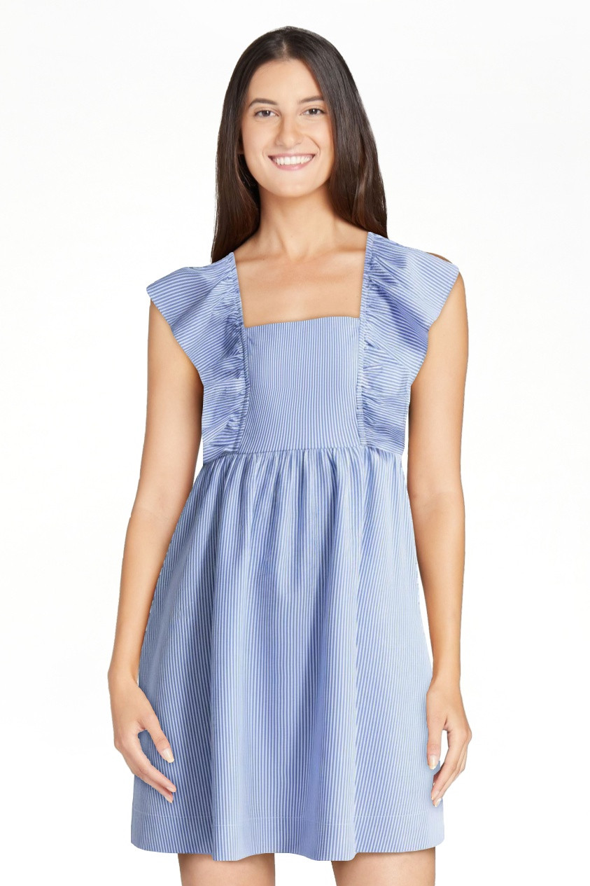 Free Assembly Women's and Women's Plus Square Neck Flutter Sleeve Mini Dress, XS-4X | Walmart (US)
