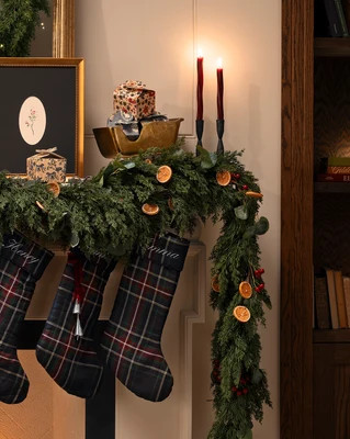 6' Orange & Eucalyptus Faux Garland | McGee & Co. (US)