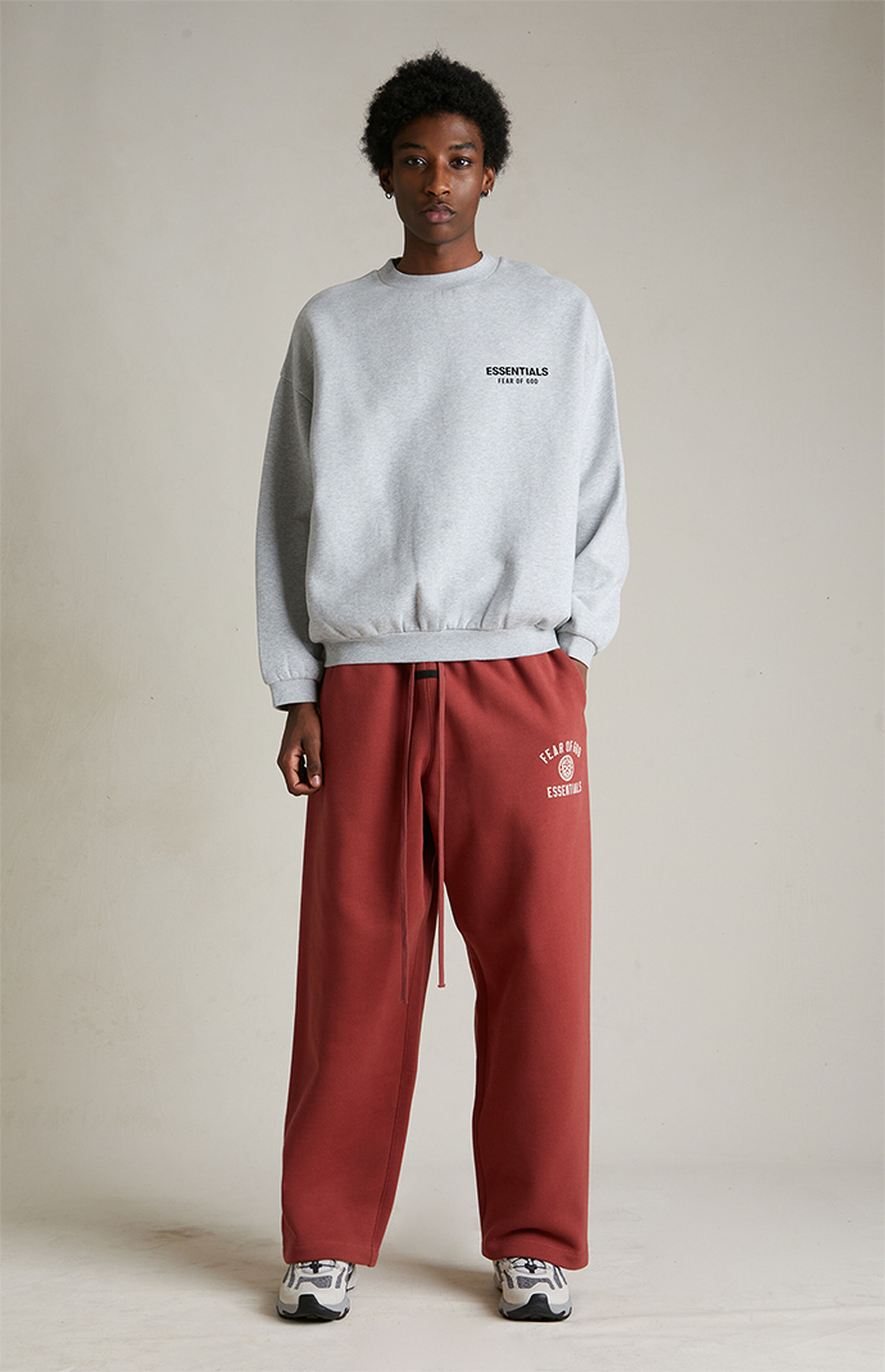 Fear of God Essentials Crimson University Fleece Relaxed Sweatpants | PacSun