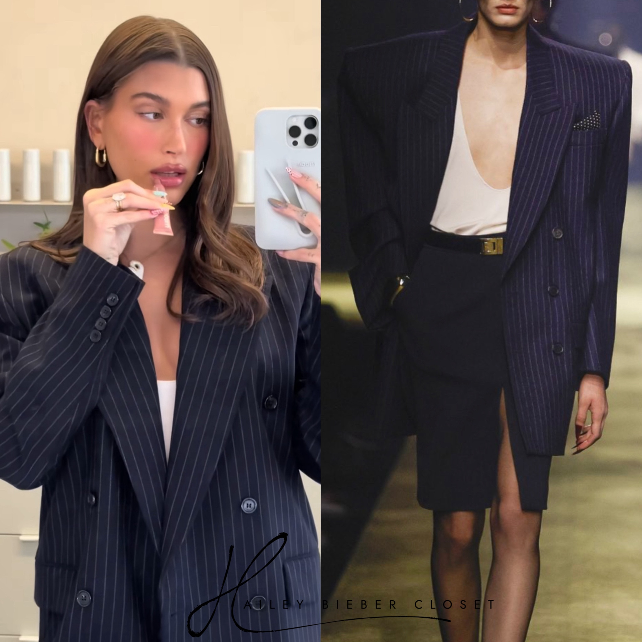 Hailey Bieber wears #YSL Fall/Winter 2023 Blazer ($3,590).

#HaileyBieber #HaileyBieberCloset #HaileyBieberStyle #Fashion #StreetStyle #StreetWear #Style 