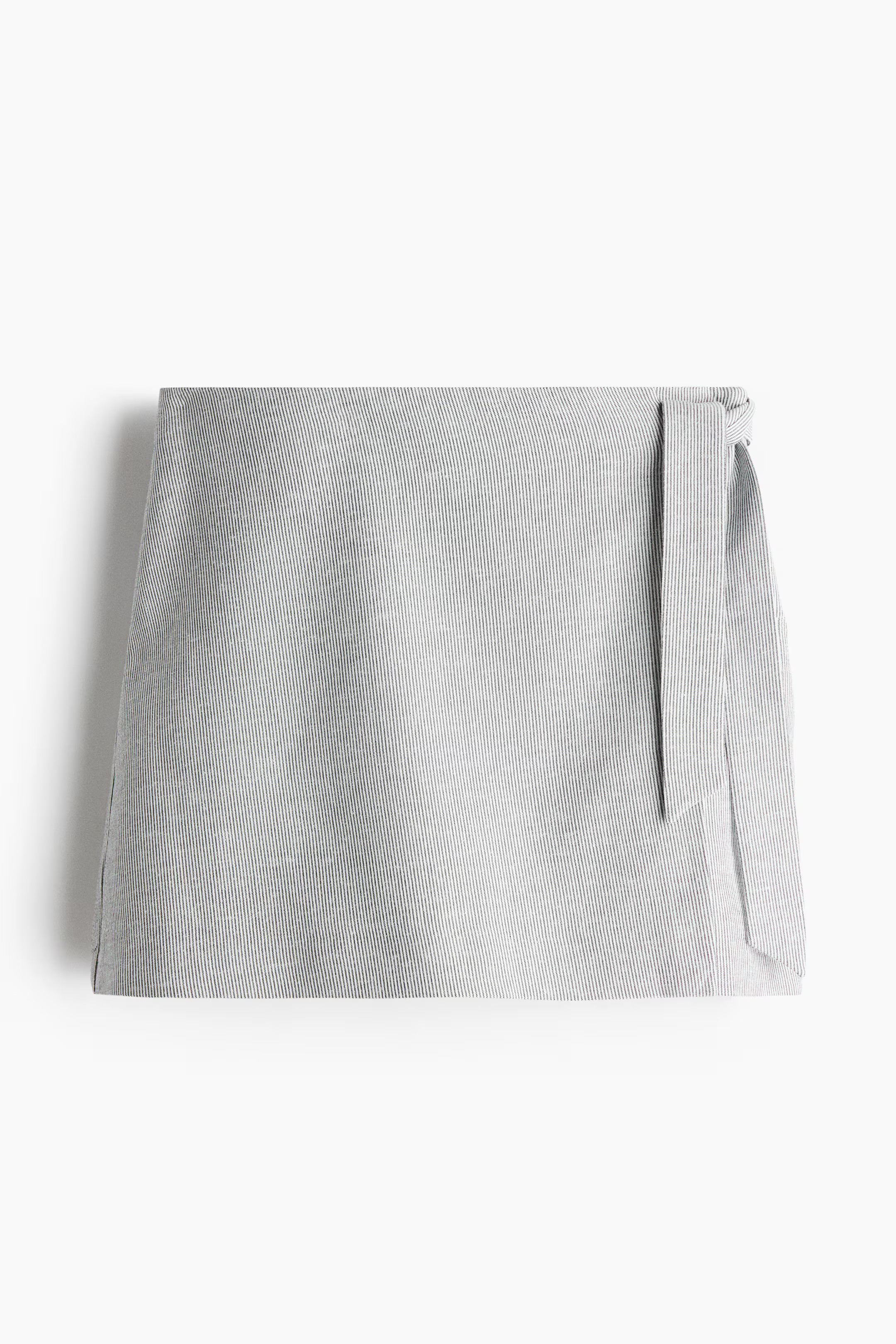 Linen-Blend Skort - White/striped - Ladies | H&M US | H&M (US + CA)