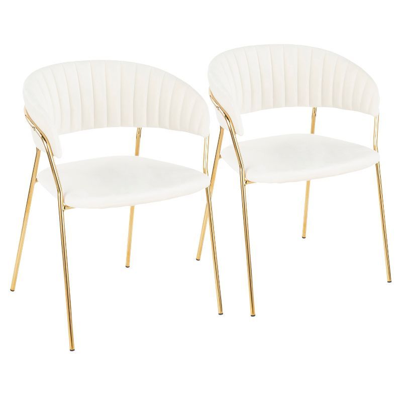 Set of 2 Tania Contemporary Glam Chairs - LumiSource | Target