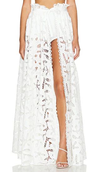 Dilara Skirt Cape in White | Revolve Clothing (Global)