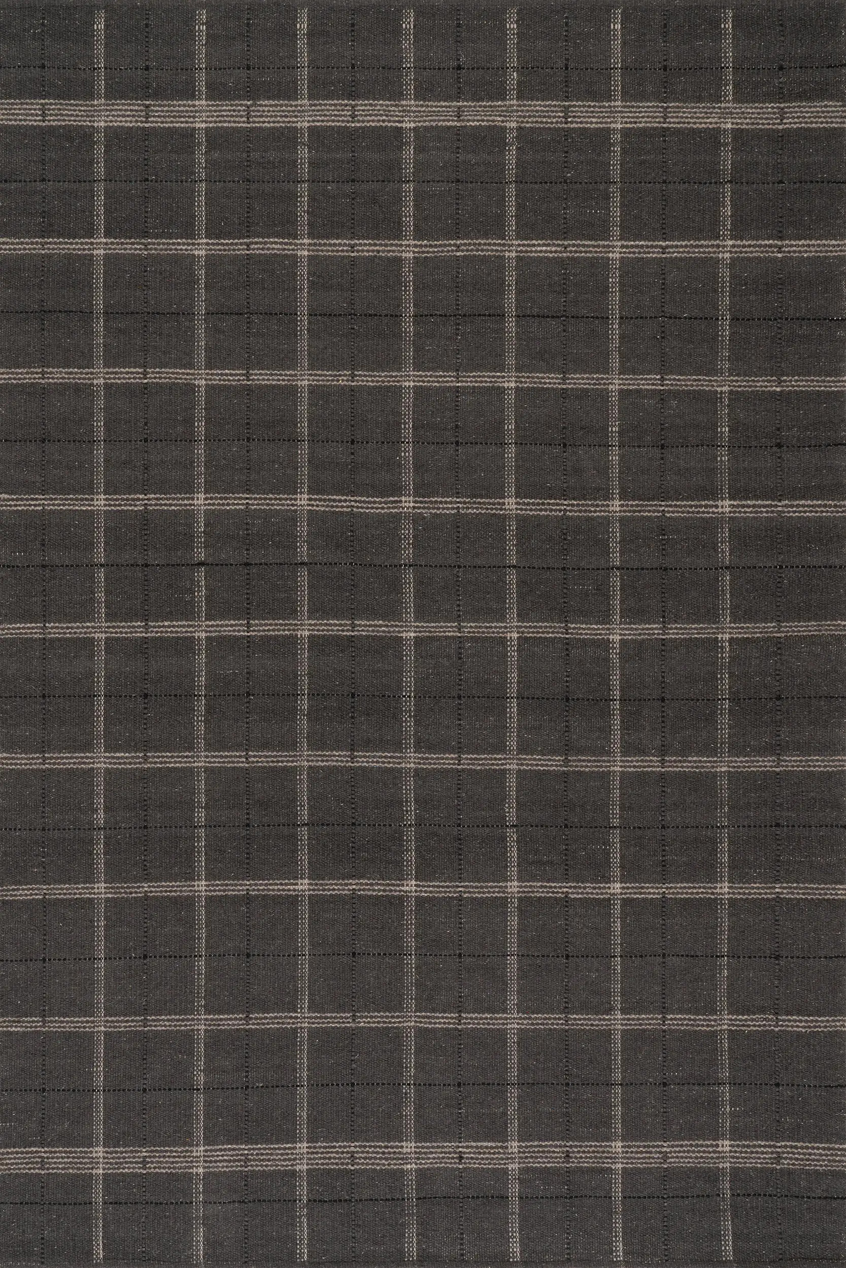 Downing Plaid Wool Rug by Nate Berkus | Black | Rugs USA