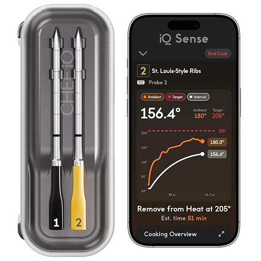 CHEF iQ Sense | Smart Wireless Meat Thermometer | 2 Ultra-Thin Probes | WiFi Unlimited Range | 10... | Amazon (US)