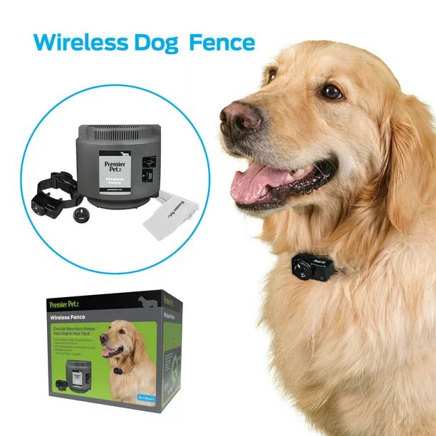Premier Pet Wireless Fence for Dogs: .5 Acre Adjustable Circular Barrier, Wire-Free Electric Fenc... | Walmart (US)