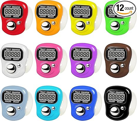 Electronic Finger Clicker Counter 5-Digit LCD Hand Tally Counter Clicker for Knitting, Lap, Goods... | Amazon (US)