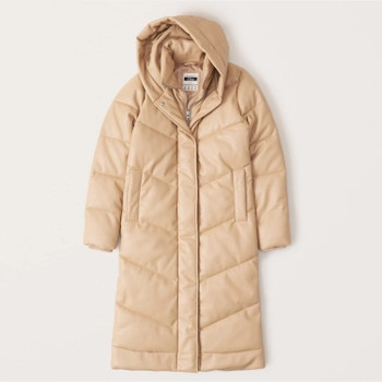Vegan Leather Ultra Long Puffer | Abercrombie & Fitch (US)