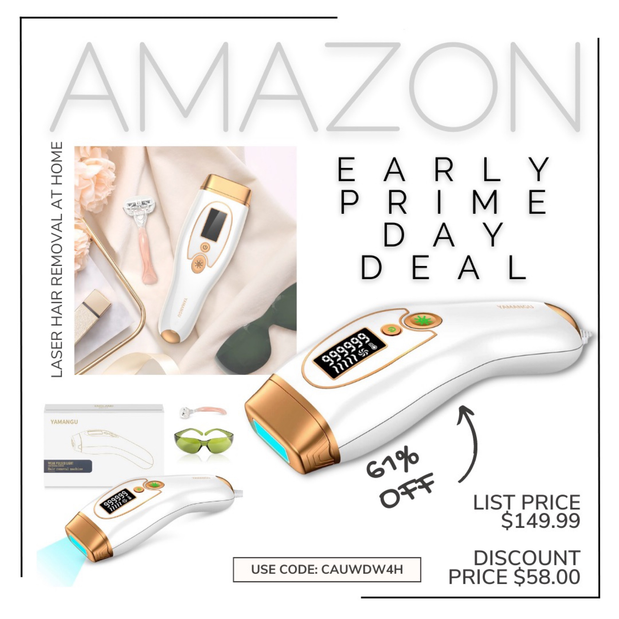  Early prime day deals! @amazon #PrimeDay is July 11th&12th
Laser Hair Removal at home 
67% Off USE CODE: CAUWDW4H
 #amazonbestseller #amazonfinds #amazondeals #unboxing #amazonfavorites #amazonmusthaves #asmr #asmrunboxing #tiktokmademebuyit #amazoninfluencer #amazonhaul #founditonamazon #amazonprime #ltkhome #ltkunder50 #ltk #tiktokmademebuyit 

#LTKxPrimeDay #LTKFind #LTKbeauty