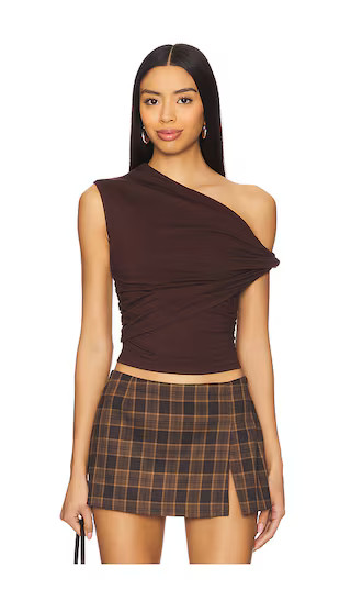 Alessia Top in Chocolate | Revolve Clothing (Global)