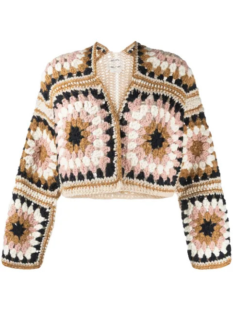 cropped crochet cardigan | Farfetch (US)
