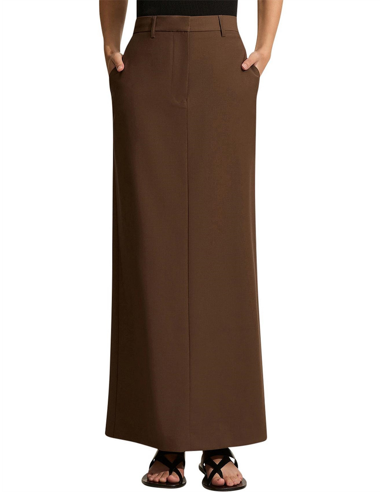 Relaxed Tailored Midi Skirt | David Jones (Australia & New Zealand)