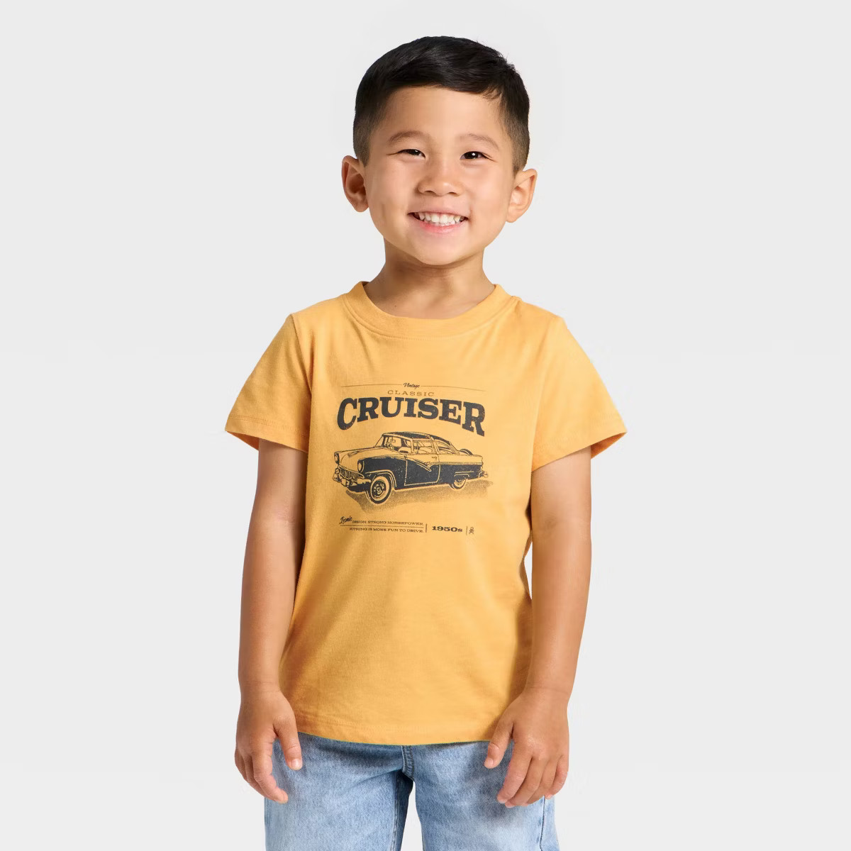 Toddler Boys' Short Sleeve Cruiser Graphic T-Shirt - Cat & Jack™ Gold 4T | Target