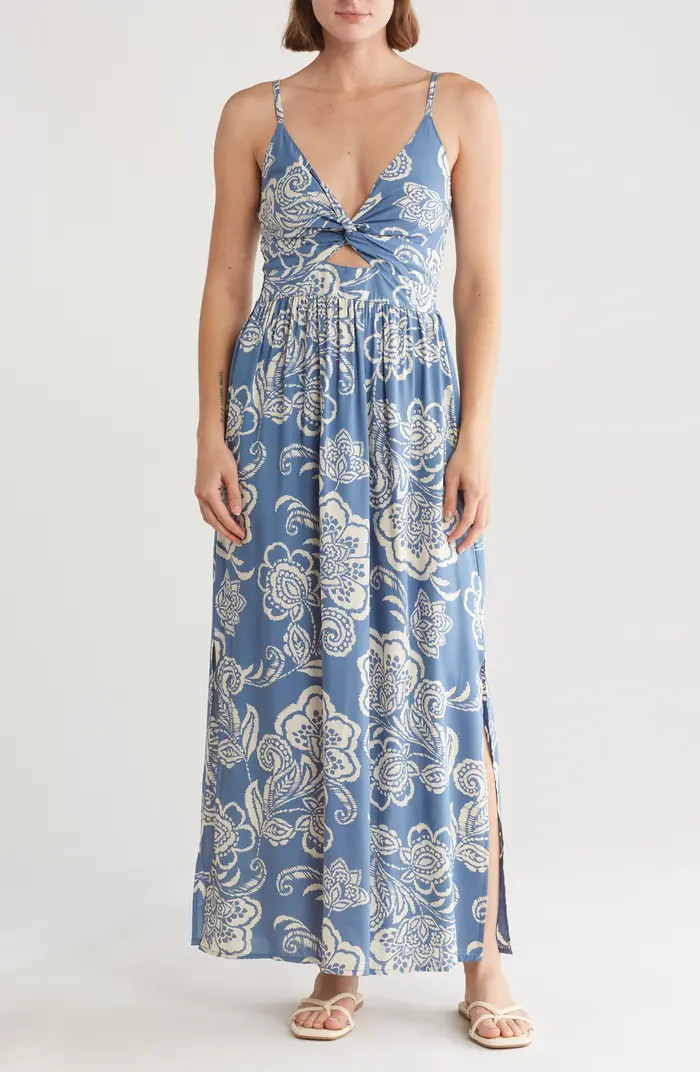 Angie Floral Twist Front Maxi Sundress | Nordstromrack | Nordstrom Rack