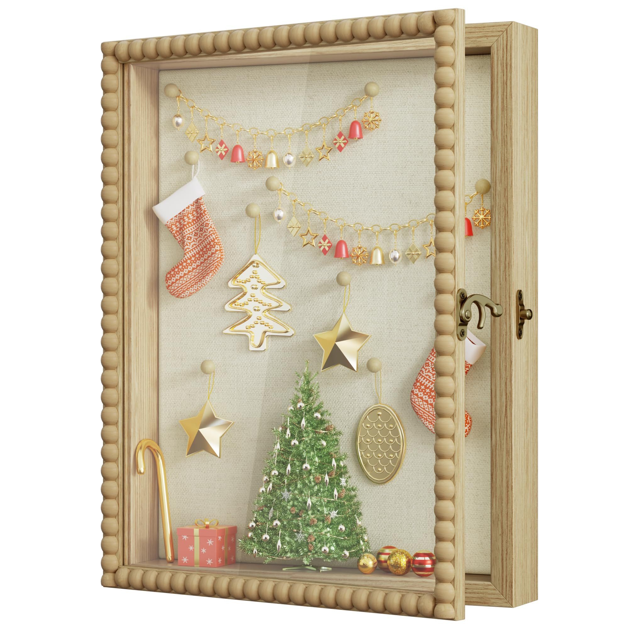 Love-KANKEI Shadow Box Frame 11x14, Deep Large Shadow Box Display Case with Unique Beads Door and... | Amazon (US)