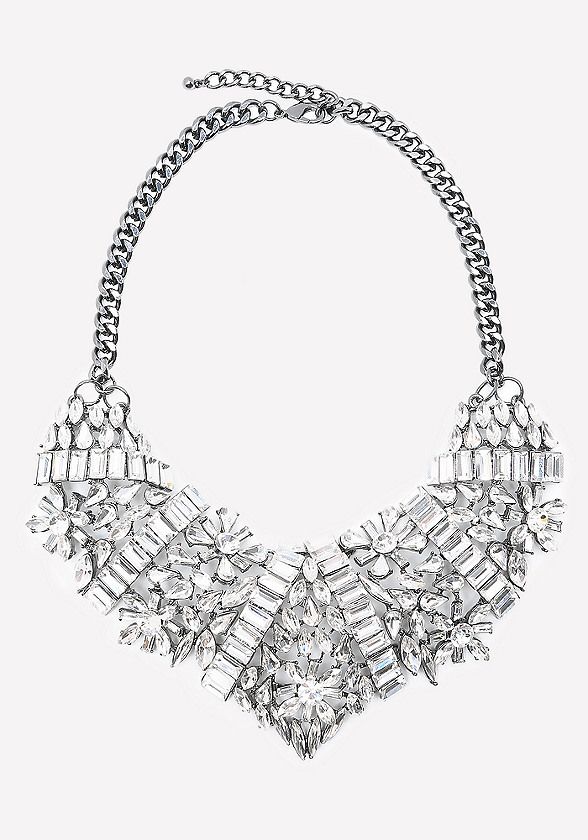 Lavish Crystal Bib Necklace | Bebe (Global)