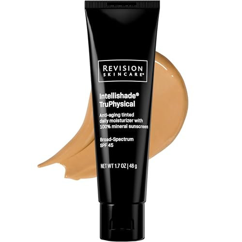 Revision Skincare Intellishade® TruPhysical SPF 45, 100% Mineral Sunscreen for Face, Anti-Aging Moisturizer with SPF and Vitamin C, Tinted Sunscreen for Sensitive Skin, 1.7 oz | Amazon (US)