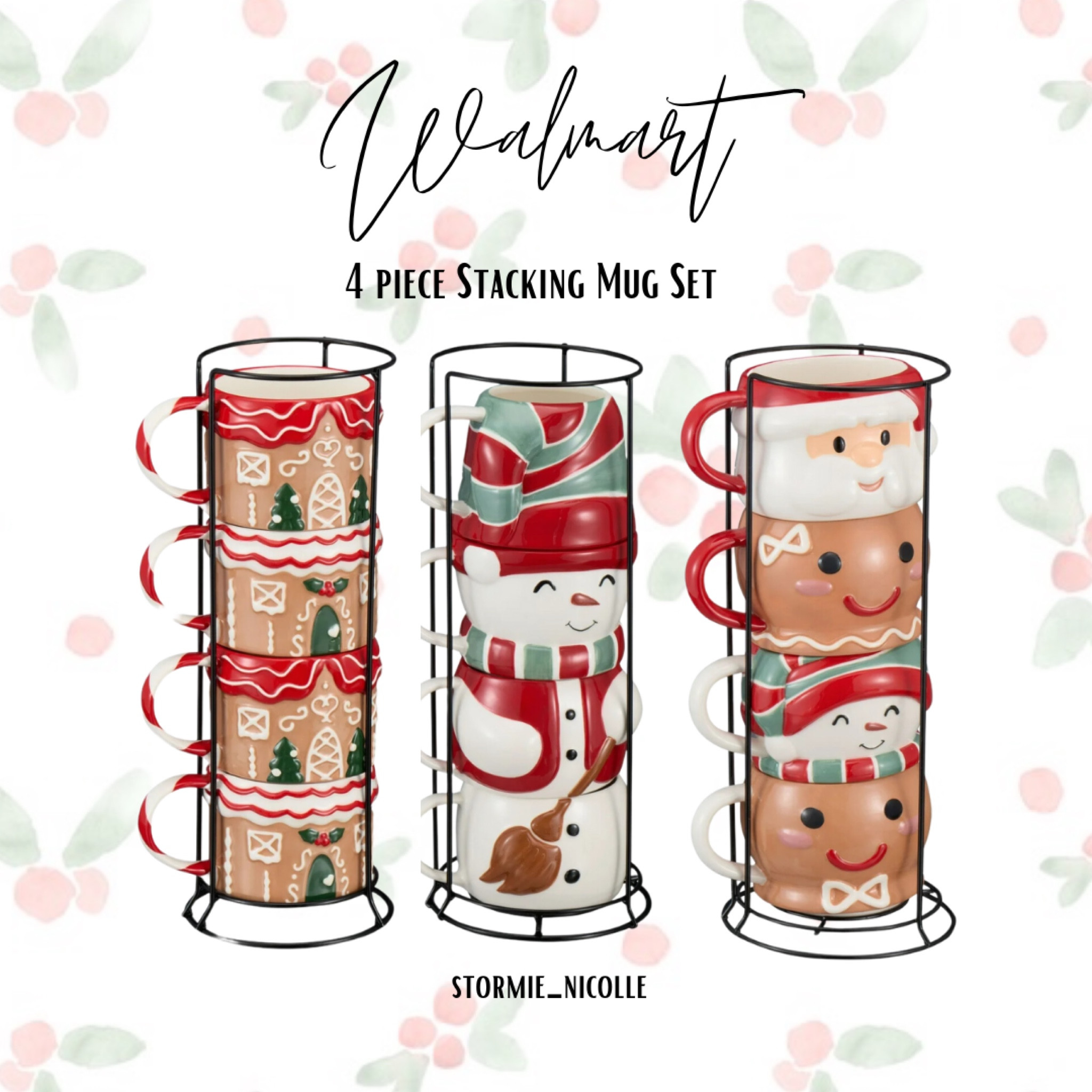Holiday stacking mug set from Walmart for only $9.96!!!🎄

#LTKHome #LTKSeasonal
