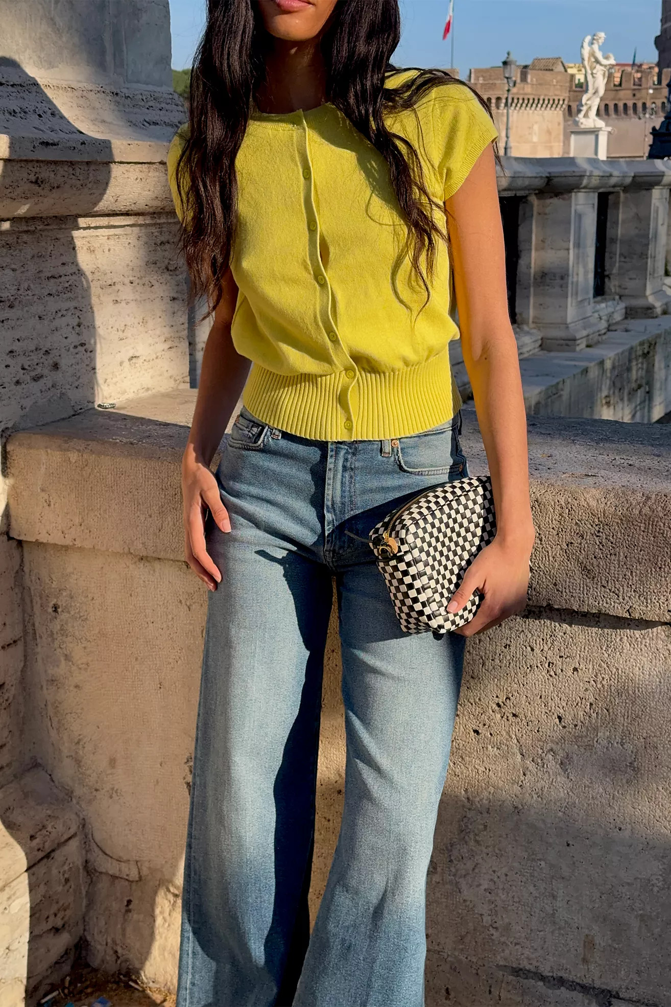 MOTHER Hustler Roller Ankle High-Rise Wide-Leg Jeans | Anthropologie (US)