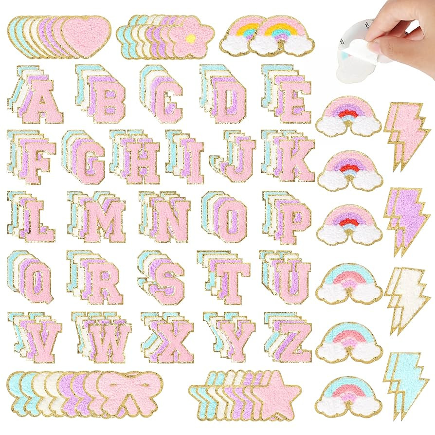 Chenille Patches Self Adhesive for DIY Clothing: NICEVINYL 152PCS Varsity Letter Patches Sticker ... | Amazon (US)