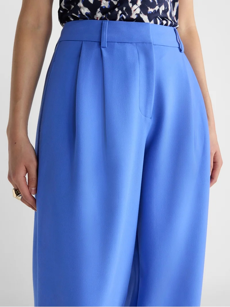 Devil Wears Prada Scoop Collection Women’s and Women's Plus High Rise Pleated Trousers, 30" Ins... | Walmart (US)